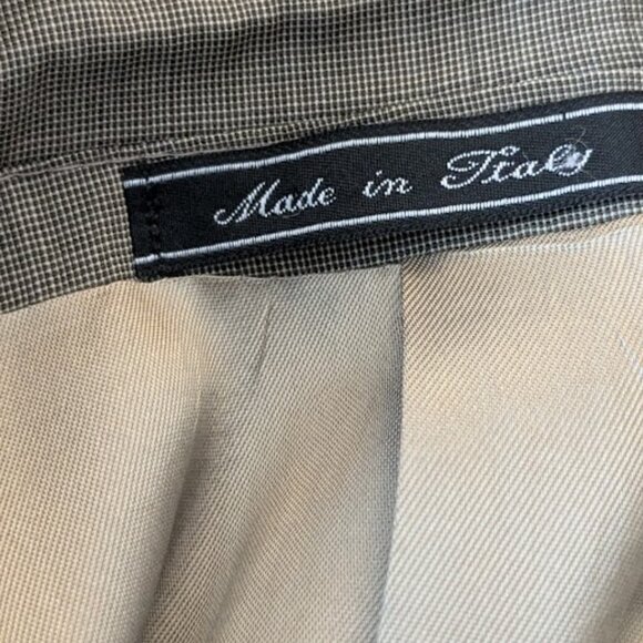 LOUIS DELL’OLIO Men's Suit 100% Wool Beige Size 44R - Picture 8 of 15